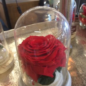 cloche rose eternelle rouge gros bouton